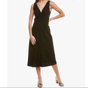 Vince NWT Black Ruched Dress